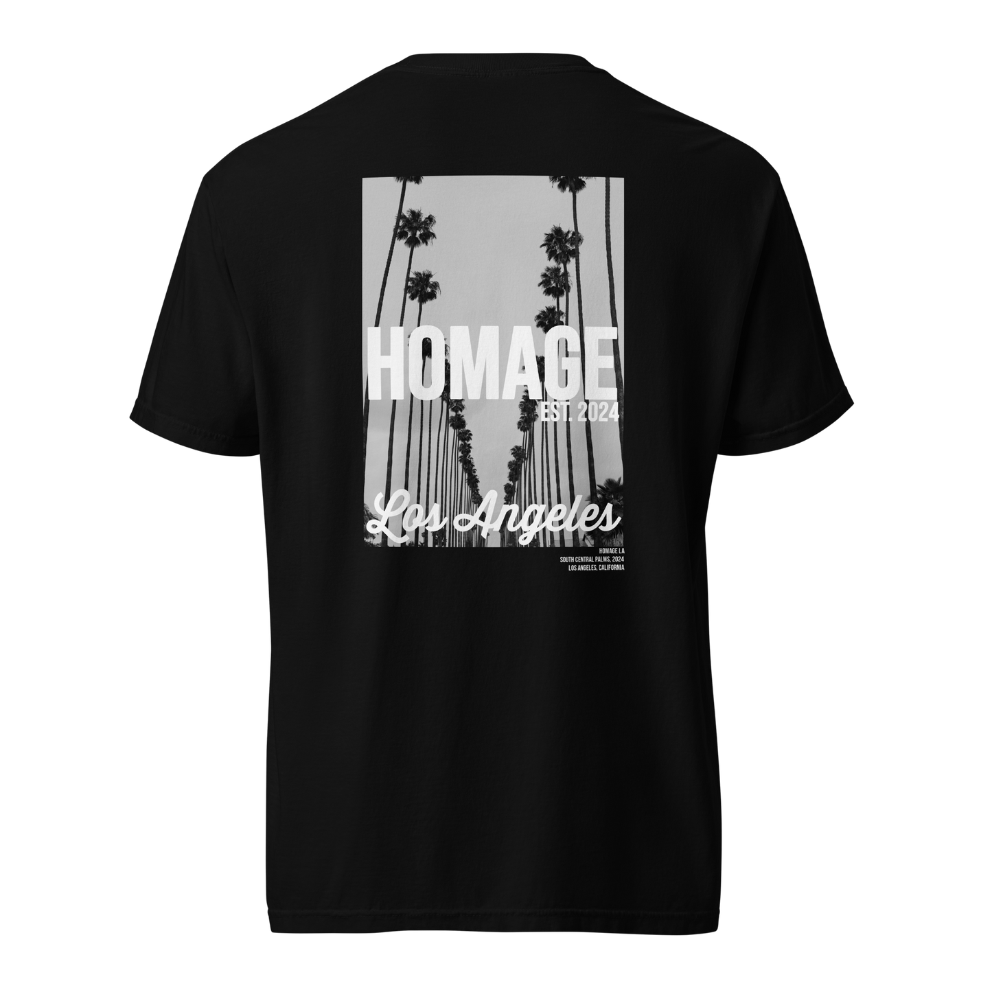 South Central Palms Tee - Black - Homage LA