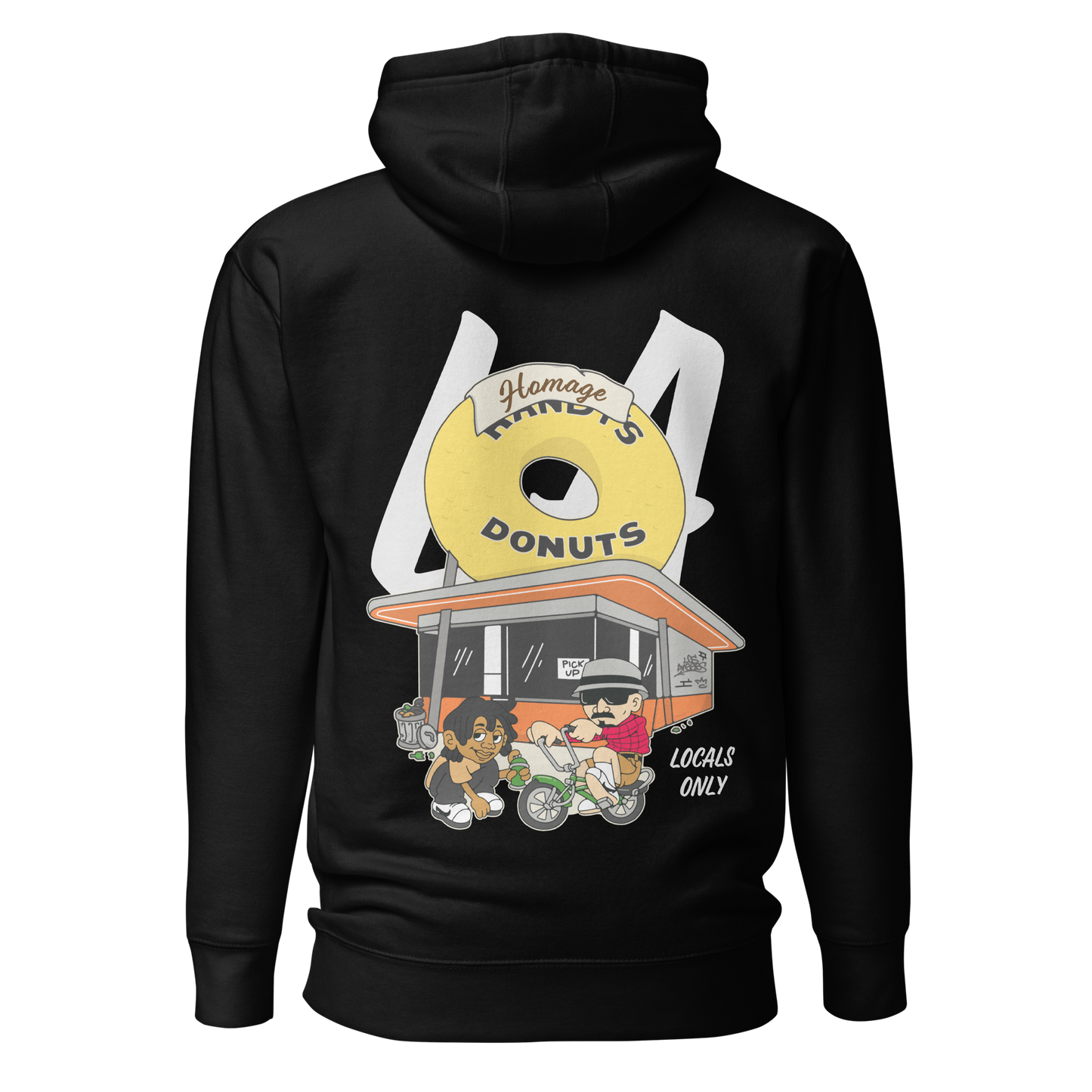 LA Donut Hoodie - Black - Homage LA