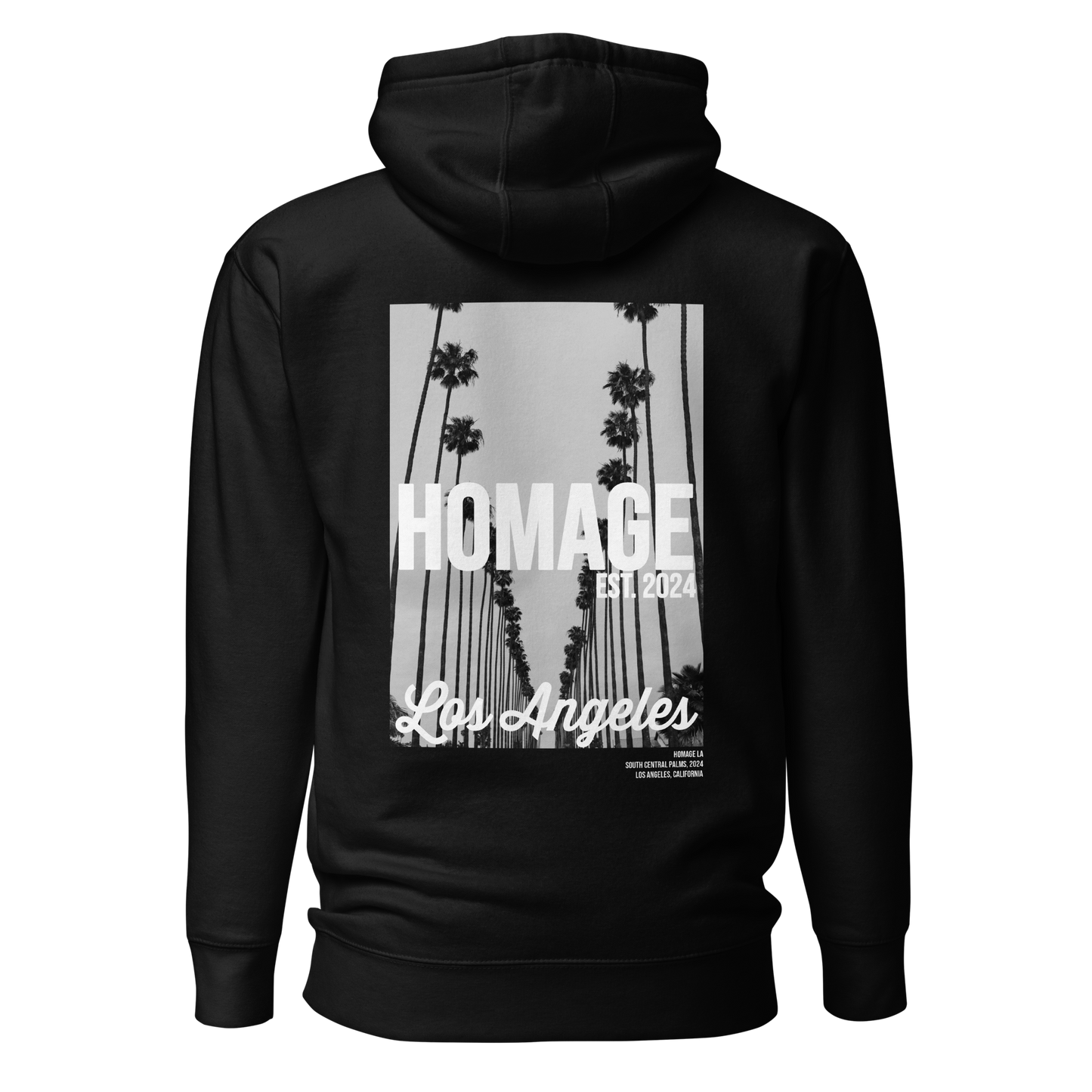 South Central Palms Hoodie - Black - Homage LA