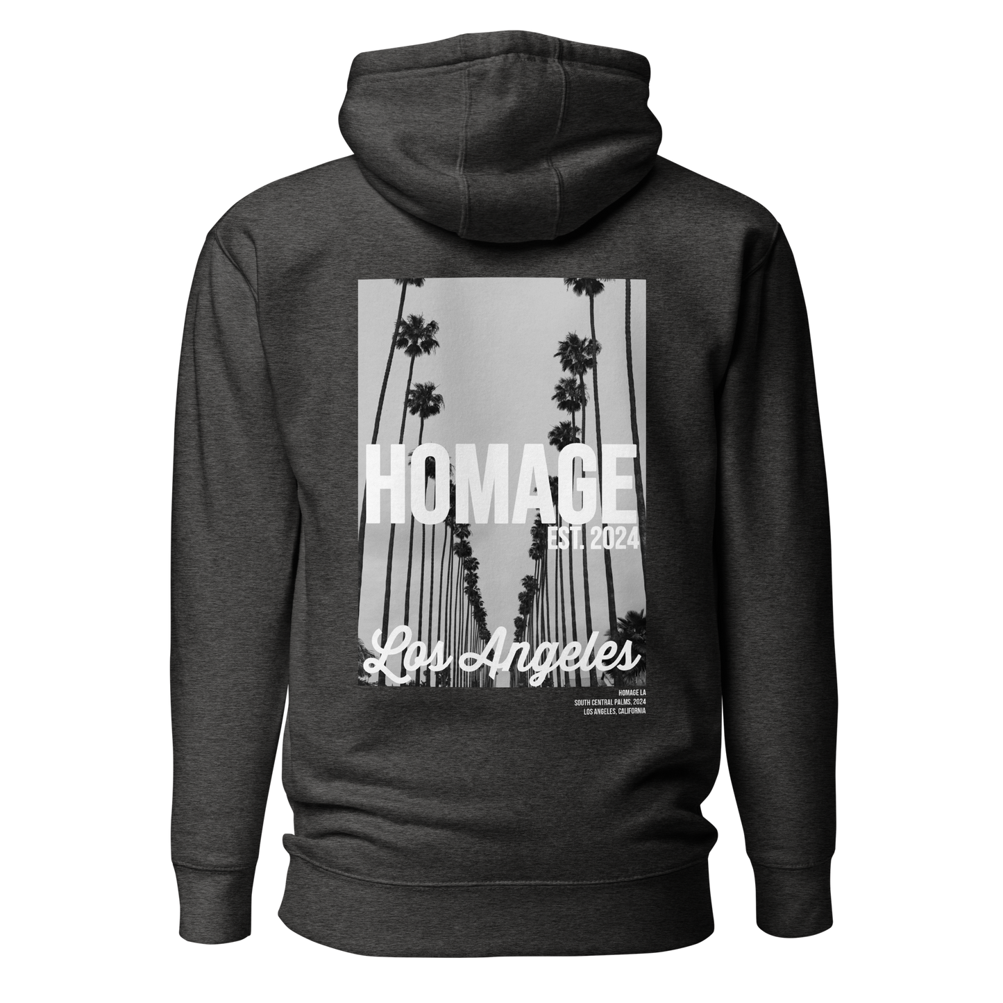South Central Palms Hoodie - Charcoal - Homage LA