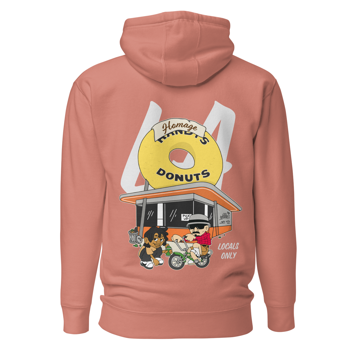 LA Donut Hoodie - Dusty Rose - Homage LA